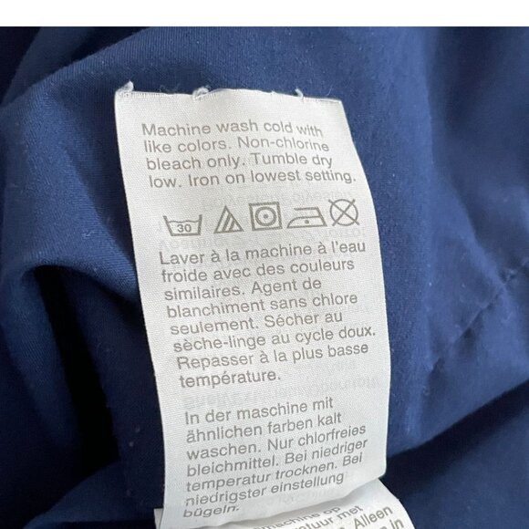 Madewell Blue French Floral Faux Wrap Midi Dress Short Sleeve Size 10 - Picture 9 of 9